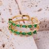 New Double Layer Green Zircon Open Rings For Women Adjustable Ring Wedding Party Fshion Jewelry Gift Femme