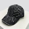 And Women Personalized Embroidered Wing Double-Edged Blade Baseball Caps Sun Protection Distressed All-Match Street Style Peaked Hats Fashion
