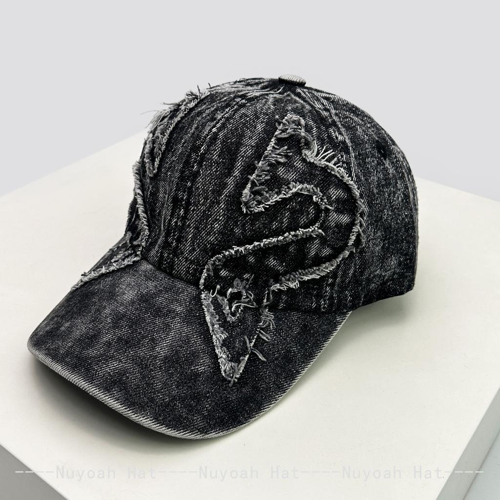 And Women Personalized Embroidered Wing Double-Edged Blade Baseball Caps Sun Protection Distressed All-Match Street Style Peaked Hats Fashion