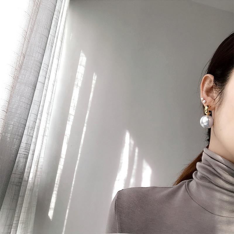 1 Pair of Stylish and Simple Imitation Pearl Earrings with Multi-function Earrings and Earrings