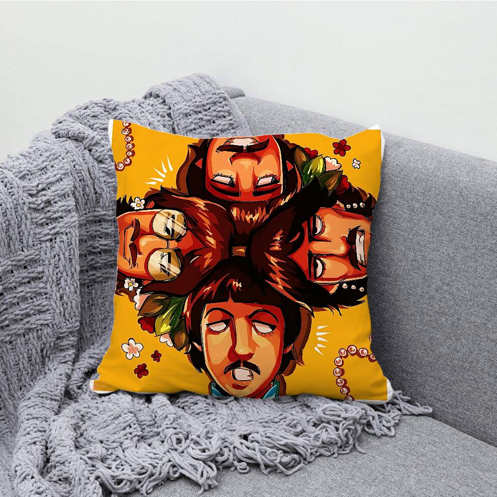 J-John L-Lennon P-Paul Pillowcases Bedroom Living Room Sofa Home Decor Polyester Cushion Cover with Zipper