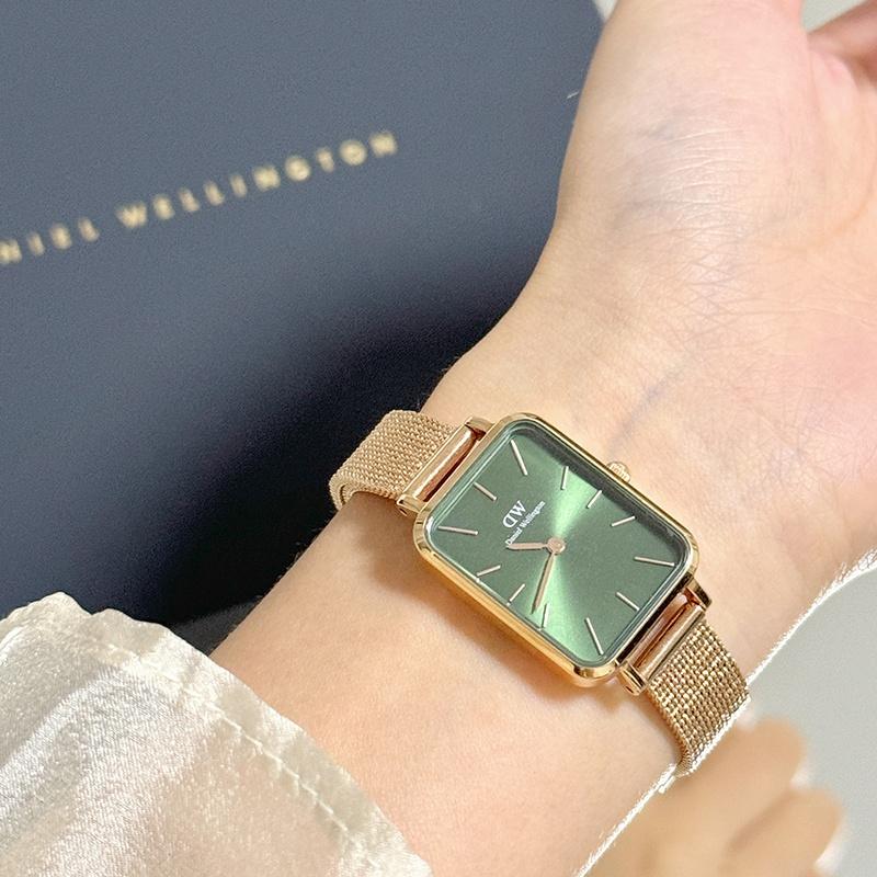 Daniel Wellington European and American watches for women, watches, quartz movement, stainless steel strap, 20*26mm, white dial, women's DW00100431