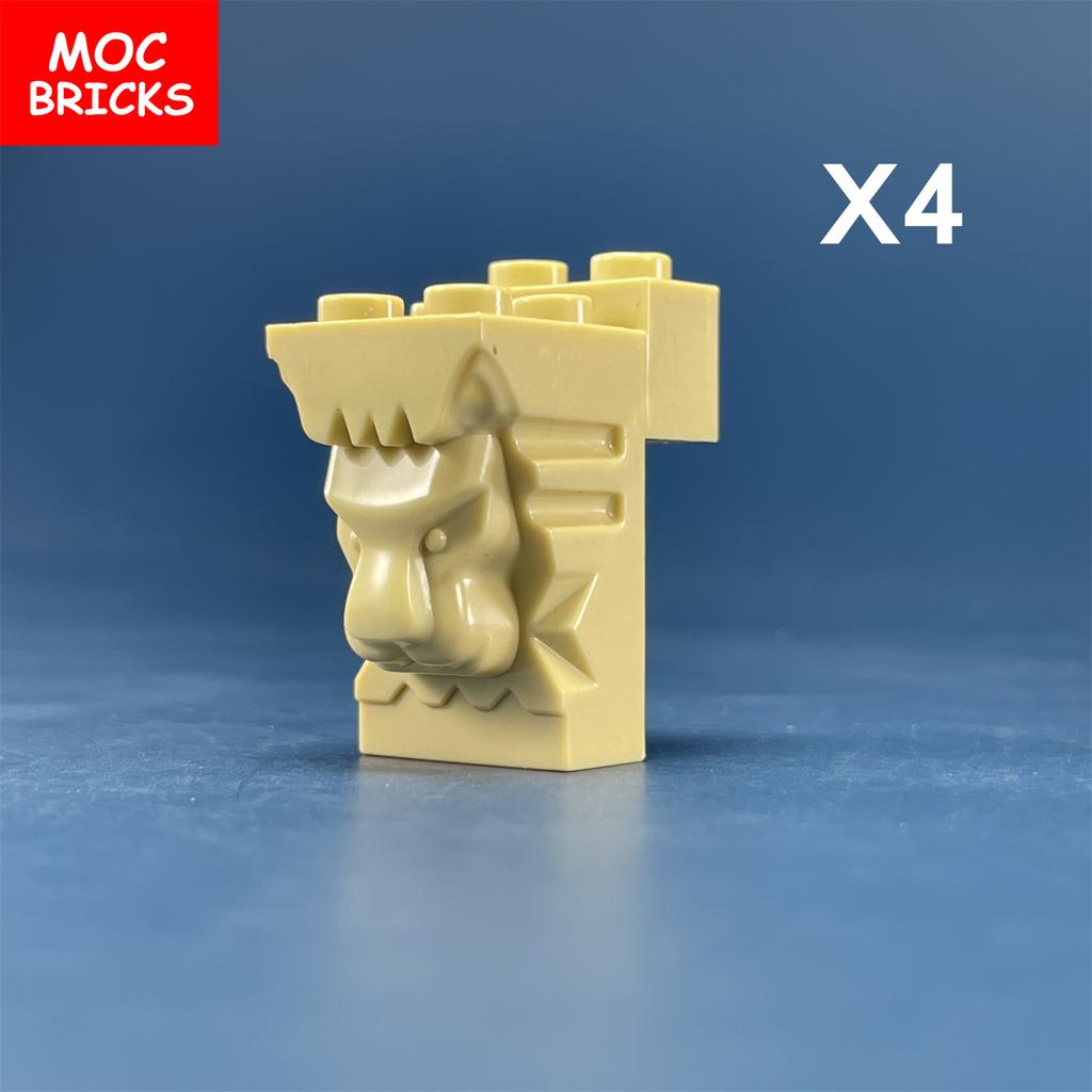 MOC Bricks 2x3x3 with Cutout and Lion Head 30274 Model Figure Small Educational Building Blocks Children's Toys