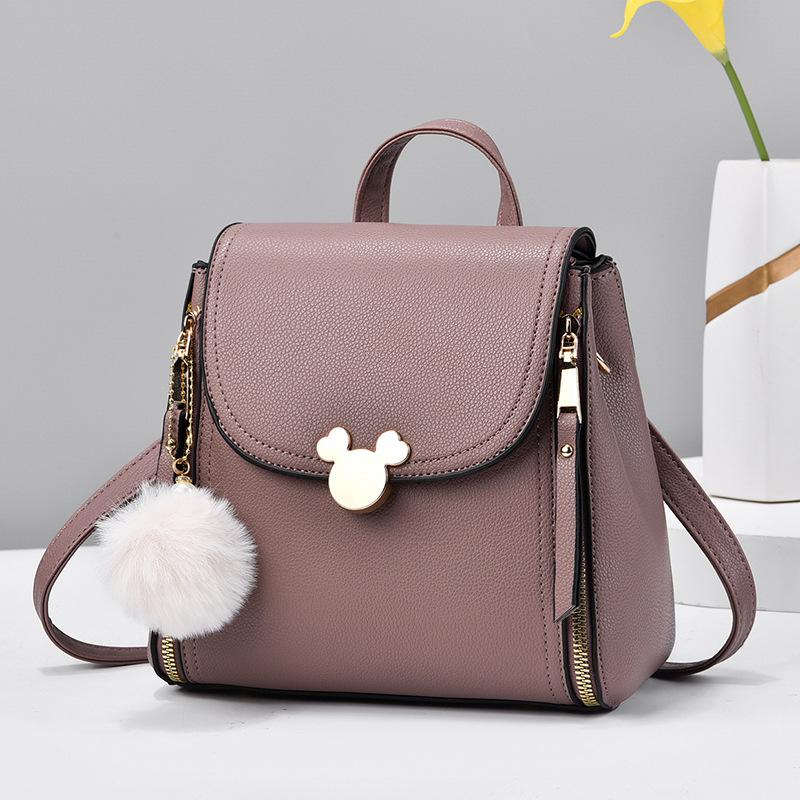 

2025 новый рюкзак сумка-мессенджер большой вместимости в иностранном стиле рюкзак ins трендовая мода повседневная наплечная сумка женская фиолетовый