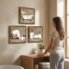 3 Stück Vintage Badezimmer Holzschilder 2 Flache Toiletten Hängende Ornamente Haus Badezimmer