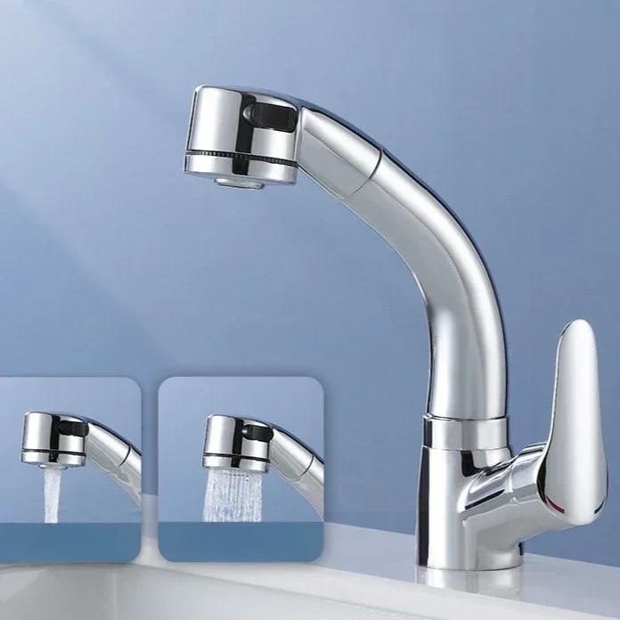 Modern Bathroom Faucet Basin Faucets Pull Out Hot and Cold Mixer Tap 360° Rotation Sprayer Tap Toilet Bathroom Cabinet Faucet