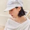 Metal Tip Lace Newsboy Cap White