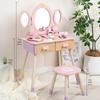 Princess Vanity Table Play Set: Children's Dressing Table and Makeup Toy