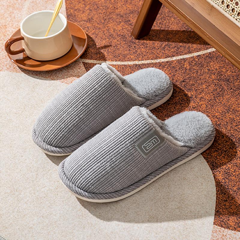 Cotton Slippers Autumn and Winter Indoor Home Household Soft Bottom Thickened Non-slip Plush Slippers Keep Warm