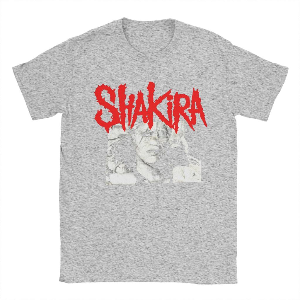 Unisexs TShirt Shakira Metal Style Vintage Cotton Tee Shirt Short Sleeve T Shirts O Neck Clothes Classic