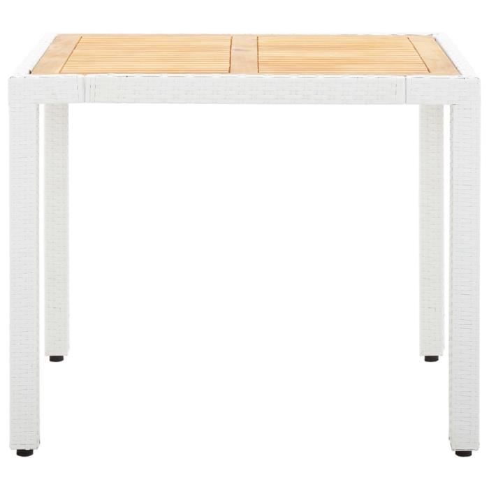 VidaXL Salon de jardin 5 pcs Résine tressée Blanc
