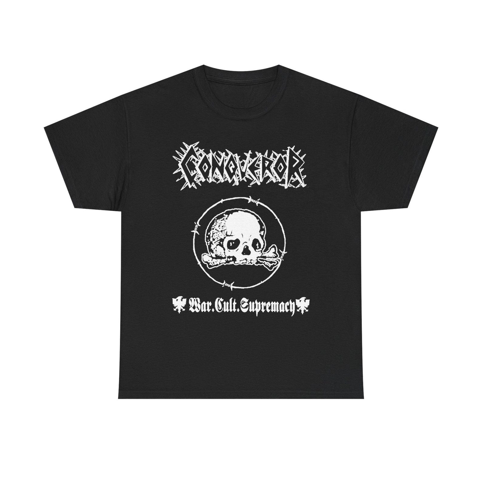 Conqueror War Cult Supremacy Shirt, Conqueror Black Metal Tee, War Metal Band Shirt, Extreme Black Death Metal Merch, Underground Metal Gift 3XL