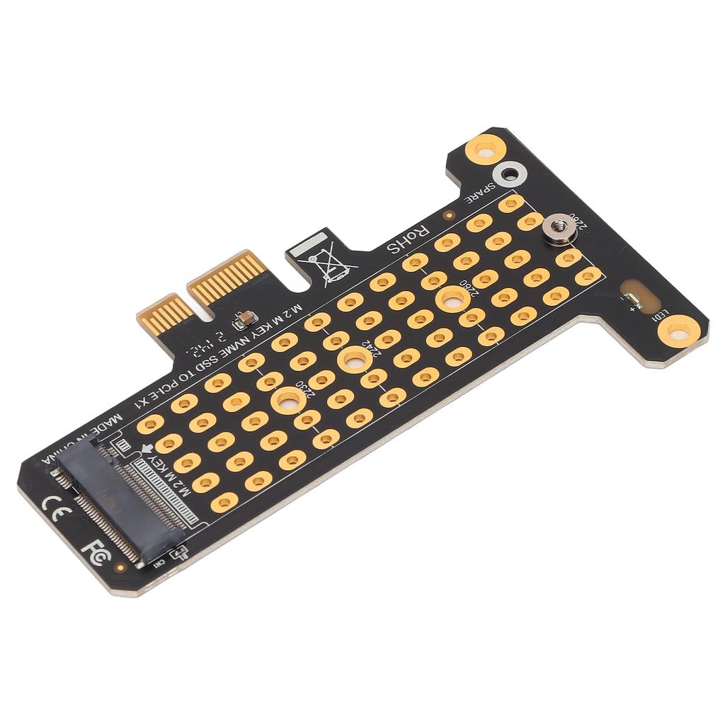 NVMe M.2 To PCIE X1 Riser Card Full Height Baffle NVMe PCIE Adapter for Win for OS X for Linux for Desktop