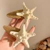 Beach Straw Hat Hairpin Korean Style Weaving Style Barrette Starfish Hair Clip  Hair Accessories