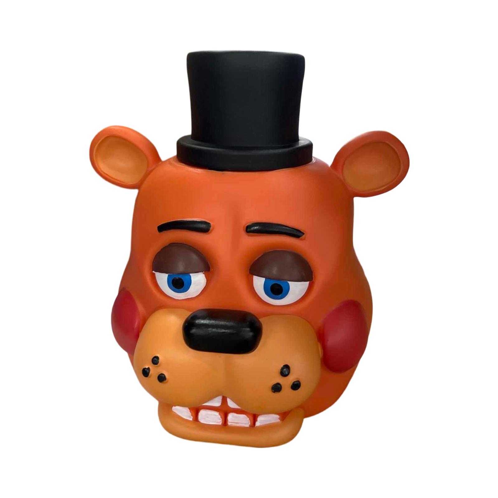 

Plastic Bear Character Mask with Top Hat for Costume Parties Halloween Cosplay and Themed Events Adults Kids One Size