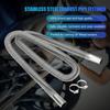 120cm Stainless Steel Exhaust Pipe with Two Clips Air Diesel Heater Car Parking Exhaust Pipe for Diesel Heating