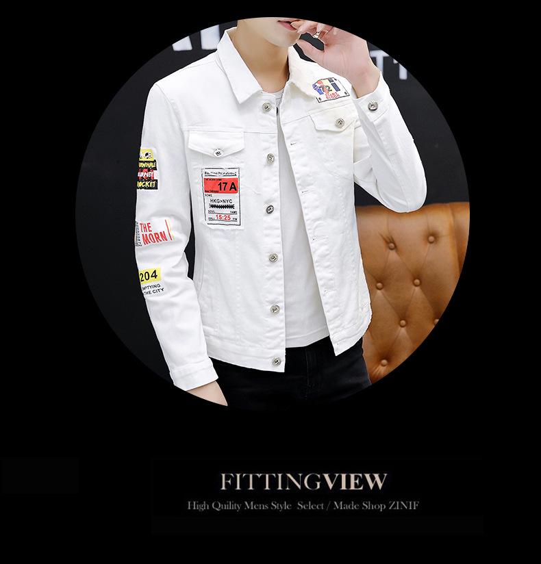 Men's Autumn 2023 Korean-Style Denim Jacket - Trendy, Handsome, Social Young Men's Fashion Z