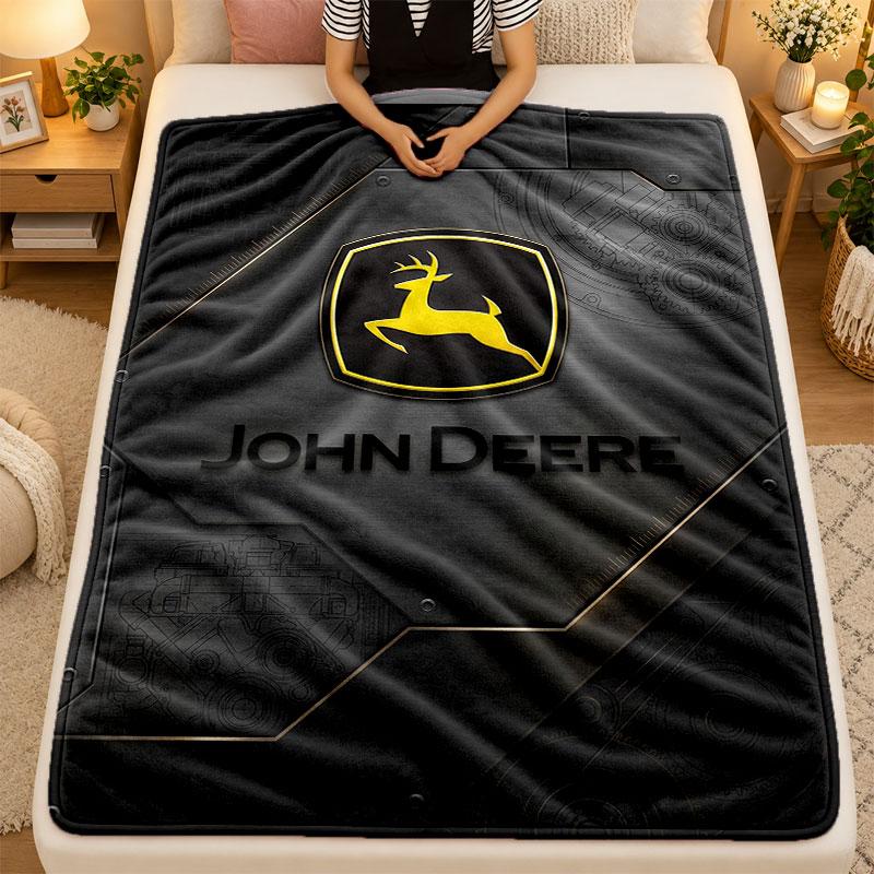 Flannel Blanketjohn Deere Warm Soft Throw Blanket for Indoor Sofa Bed Living Room Use