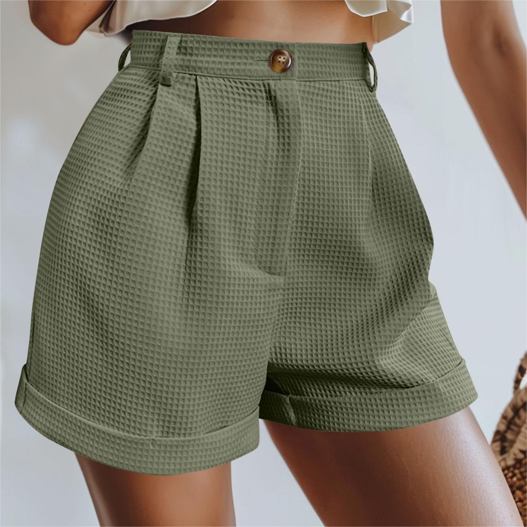 Office Lady Solid Shorts For Women Summer Y2k Loose Short Trousers Elegant Korean Fashion High Waisted Short Solid Simple Pants