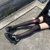 Black Hottie Pure Wind Over Knee Stockings Sweet Lace Lolita JK Stockings Cute Bow Calf Socks