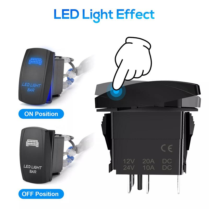 1 Satz 12V LED Arbeitsscheinwerferleiste Laser Wippschalter Kabelbausatz 40A Relais Sicherungssatz 3-Pin Kabel Adapter Buchsen Autozubehör