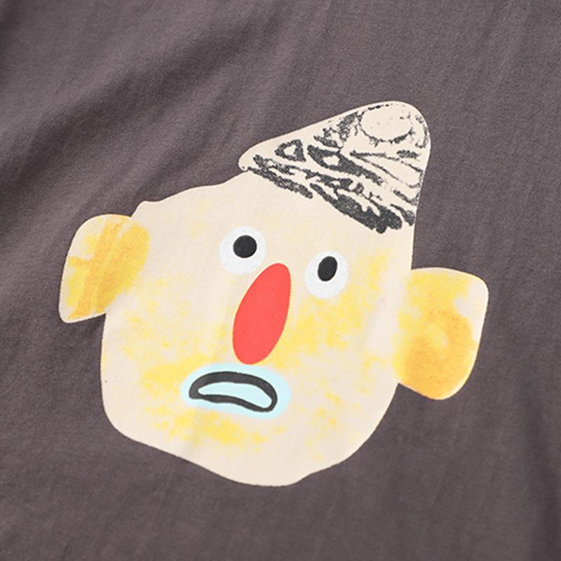 Boys' 2-Piece Cotton Set - Round Neck Cartoon T-shirt + Casual Striped Shorts - High-Quality Casual Outfit -S-XXL