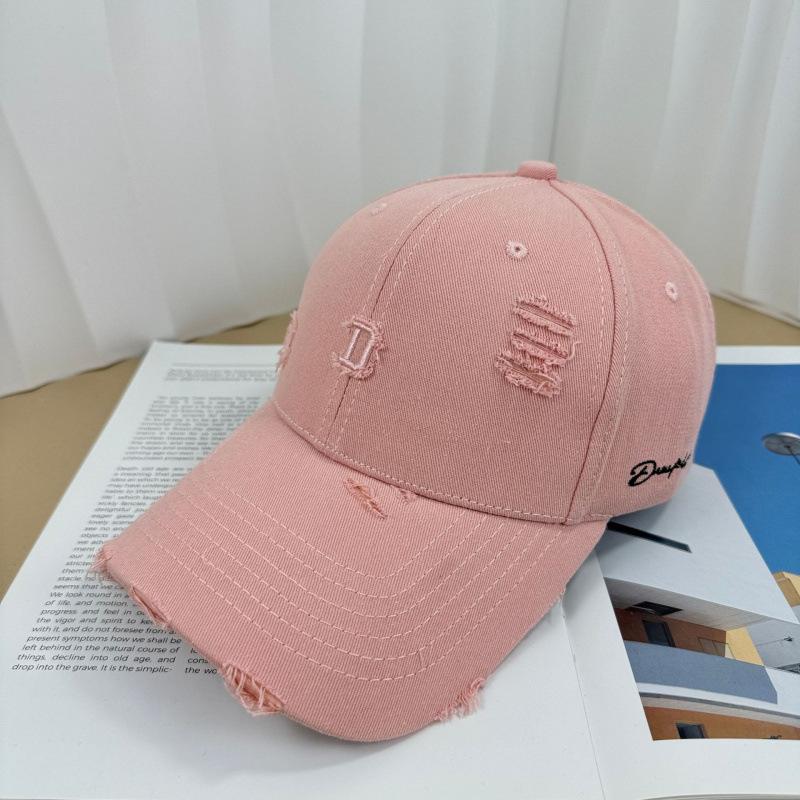 Spring And Autumn Women Wear Letter Hard Top Baseball Cap, Hole, Fashion Trend Versatile Temperament Cap