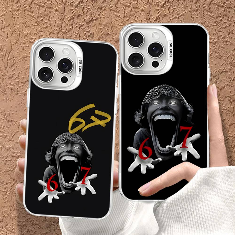 67 Six Seven Phone Cases For IPhone 17 16 15 14 13 12 11 Plus Pro Max Pro Color Matte Cover