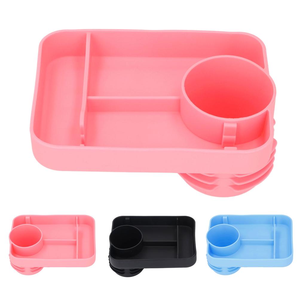 Baby-Autotablett, Silikon-Snacktablett fürs Auto, multifunktionaler Getränkehalter für Kinder im Auto, Teller für Snacks und Getränke