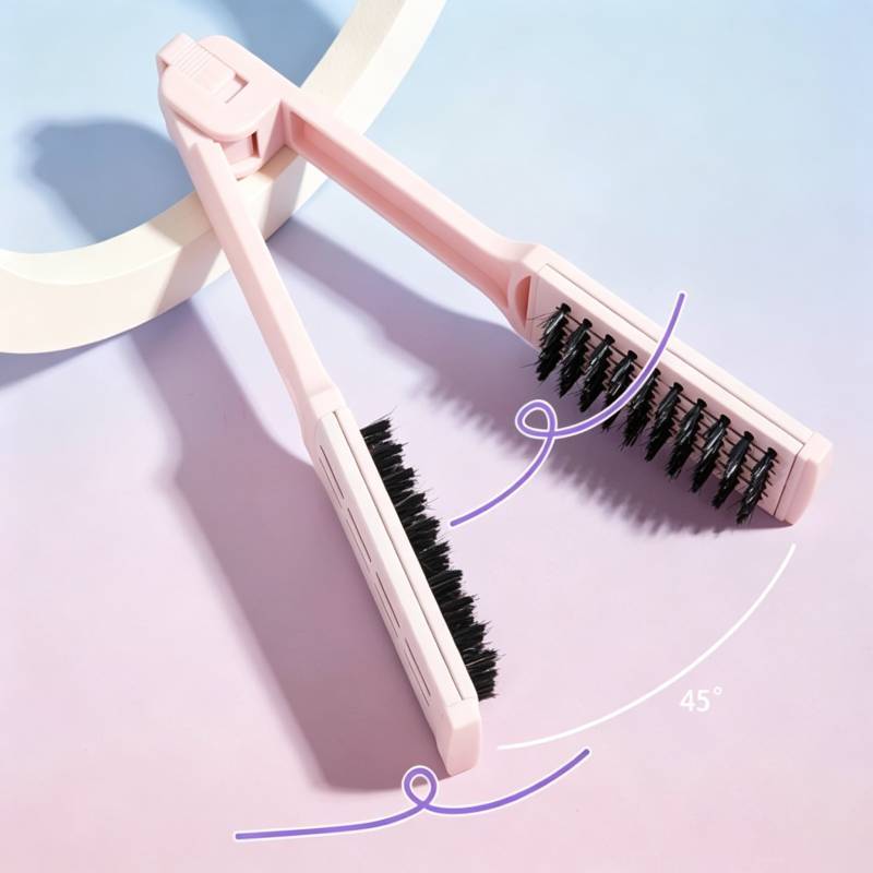 V Shaped Styling Comb With Abs Material For Women Hair Styling And Volume Boosting