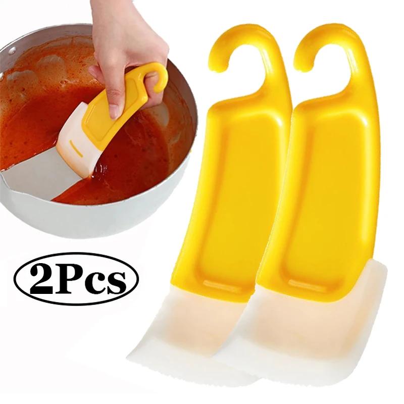 1/3 Silicone Tableware Cleaning Scraper Cleaning Spatula Cake Baking Scraper Pastry Small Tool Kitchen Cleaning Scraper