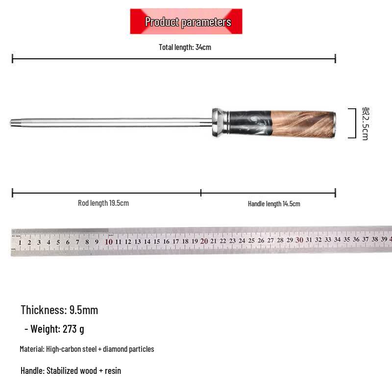 

ZISIZ High-Hardness Resin & Wood Handle Manual Knife Sharpener