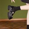 Small Size Platform Small Leather Shoes Women's Spring New British Style Loafers Women's Muffin Height Increase Casual Single Shoes Women