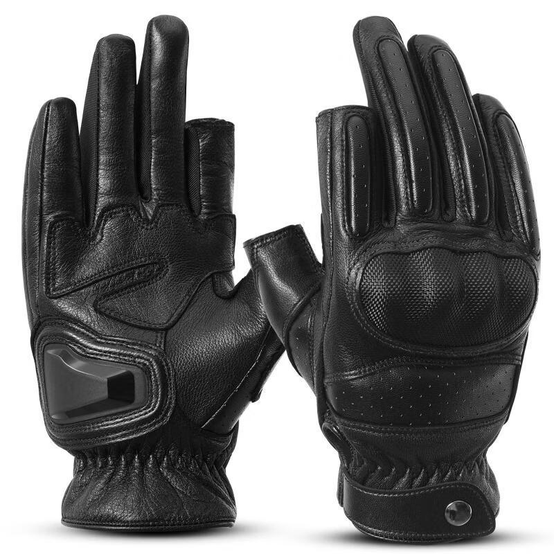 Rindu Men s Sheepskin Motorcycle Racing Gloves XL