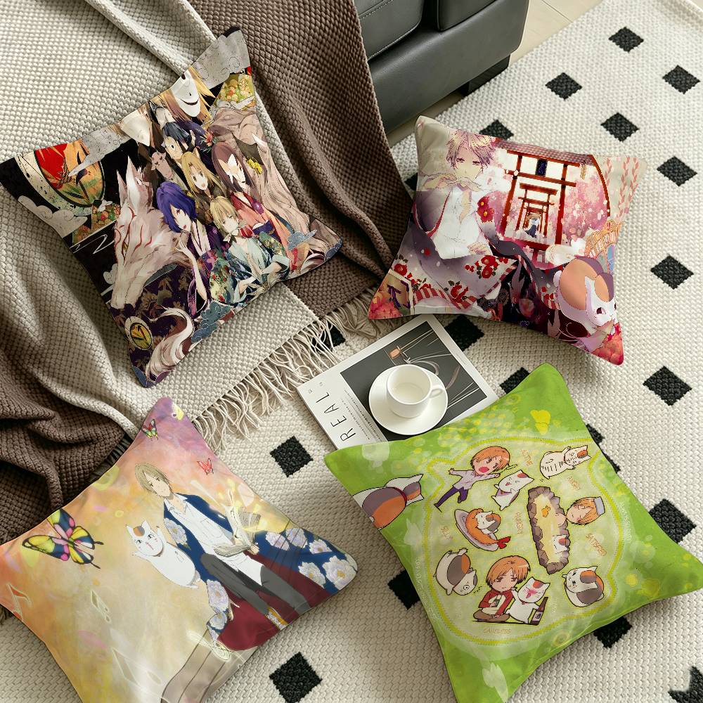 Natsume Yuujinchou Cartoon Cushion Cover Pillowcase Upholstery Sofa Throw Pillow Home Decor Pillowcas