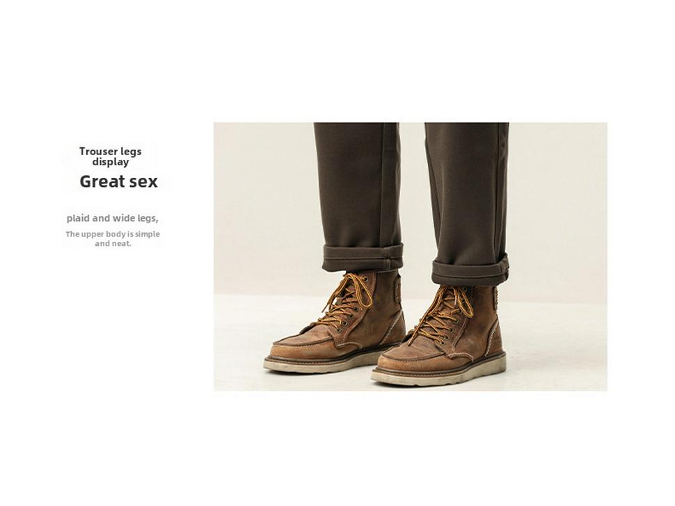 Pánské retro britské punkové vlněné volné ležérní kalhoty - Trendy kombinézy pro čtyři roční období