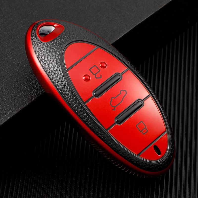 TPU bilnøkkeldeksel Smart fjernkontroller Nøkkelveske Beskytter Nøkkelringholder Autotilbehør For FAW Besturn T77 Pro B70 T99 T55 T33