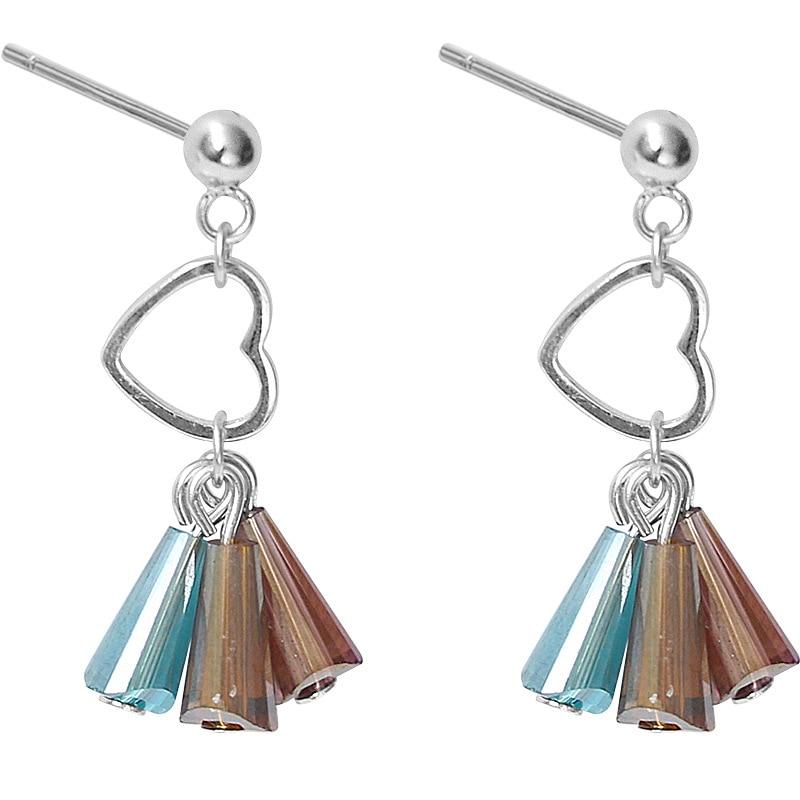 

Серьги-гвоздики из стерлингового серебра 925 пробы с подвесками в виде бусин для женщин и девочек, подарок Pendientes Brincos, предотвращающий аллергию, женские ювелирные изделия, дропшиппинг