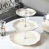 Luxury European Cake Stand Wedding Party Dessert Table Candy Fruit Plate Cake Self Help Display Home Table Decoration Trays