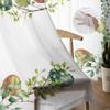 Easter Egg Plant Leaves Sheer Curtains For Living Room Kitchen Window Curtains Bedroom Tulle Voile Curtains