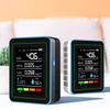 5-in-1 Air Quality Monitor Air Quality Detector USB Charging CO2 Detector Portable Formaldehyde Monitor for Home Office School