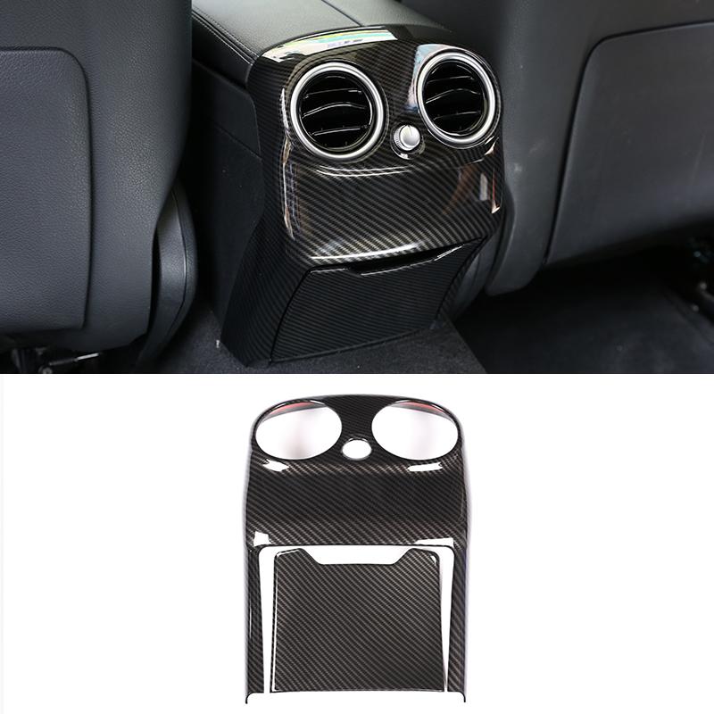 ABS Carbon Fiber  Car Rear Air Conditioning Vent Cover Trim For Mercedes Benz C Class W205 W206 2015-2022 Interior Accessories