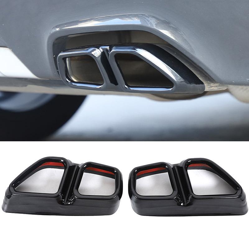 Car Tail Exhaust Pipe Outlet Muffler Pipe Cover Decorative Tail Throat Frame For BMW 5 Series 6 Series GT G30 G38 2018-