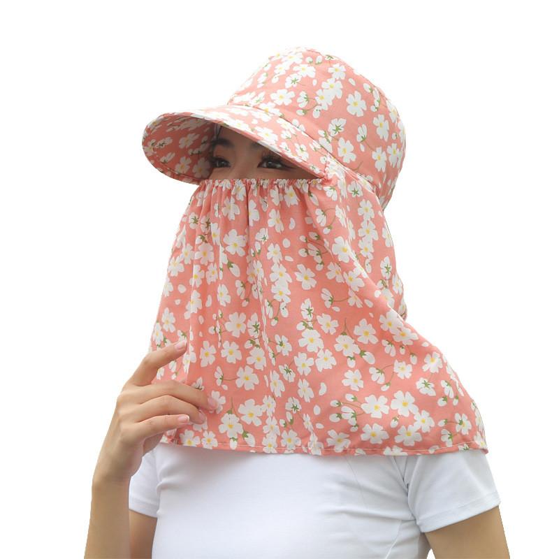 Womens Wide Brim Sun Hat With Uv Protection Breathable Fabric Long Eave Sunflower Flower Pattern For Outdoor Use