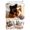 Fluffy Sitting Little Wolf Dog Plush Toys Soft Lovely Companion Pets  Children Birthday Gift