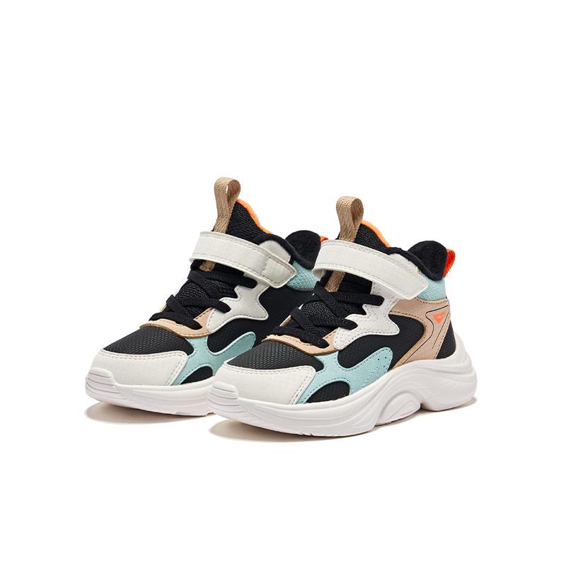 Hongxing Erke Lightweight Simple Cotton Childrens Casual Shoes Kids sneakers Black White Sky-Blue 65124421046-002