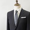 [Disney] Necktie (Three Circle Silhouette Gradient Check Pattern) Necktie D50037 Gray