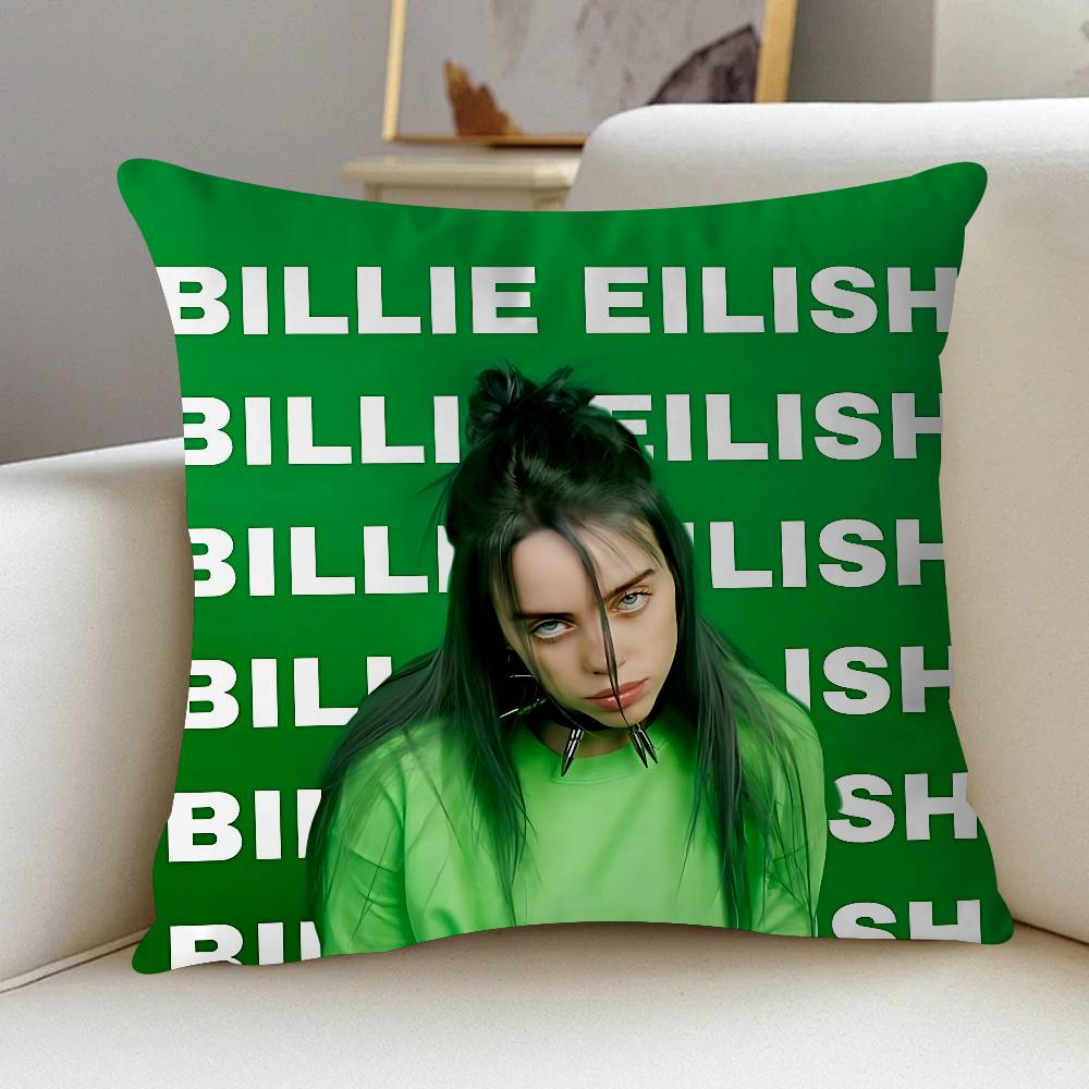 

Співачка B-Billie-Eilish Персоналізована наволочка Дитяча Спальня Декор для Дикої Вечірки Наволочка Подарунок на День Народження Дитини 24x24Inch