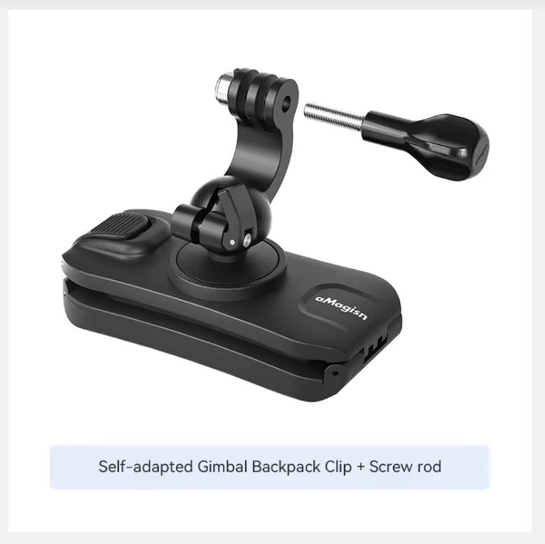

AMAGISN Зажим для рюкзака 360 Вращение Карданный ремешок Зажим Держатель Крепление Для Insta360 X4 Ace Pro GoPro Hero 13 12 11 10 9 Аксессуары чёрный