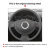 Car Steering Wheel Cover Leather Trim For Renault Logan 1 Sandero Clio Twingo 2 Symbol For Lada Largus 1 For Nissan Almera 3 G15